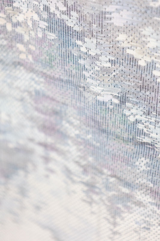 Japanese kimono used <Tsumugi> Msize  silk 100% /B1141