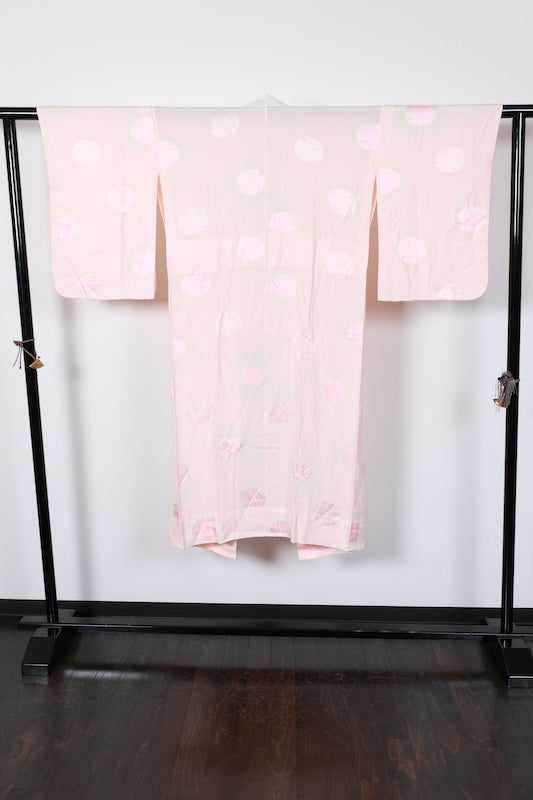 Nagajuban (long under-kimono) pink pre-owned /R583
