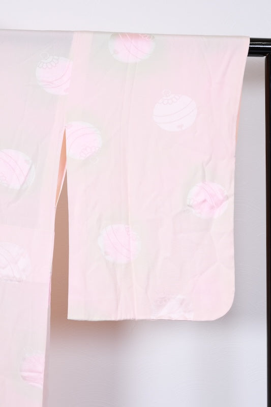 Nagajuban (long under-kimono) pink pre-owned /R583