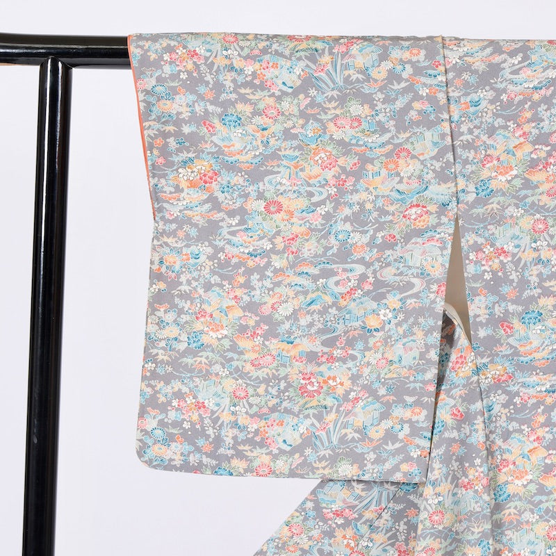 kimono  (Komon) M-size 100% silk  / C3