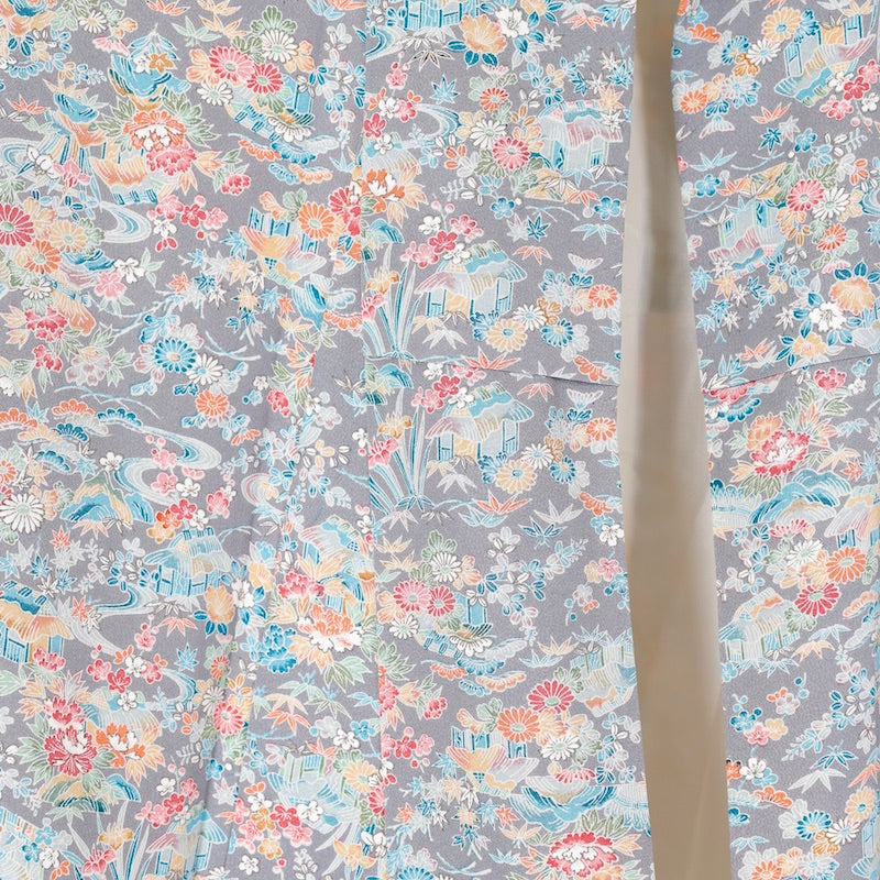 kimono  (Komon) M-size 100% silk  / C3