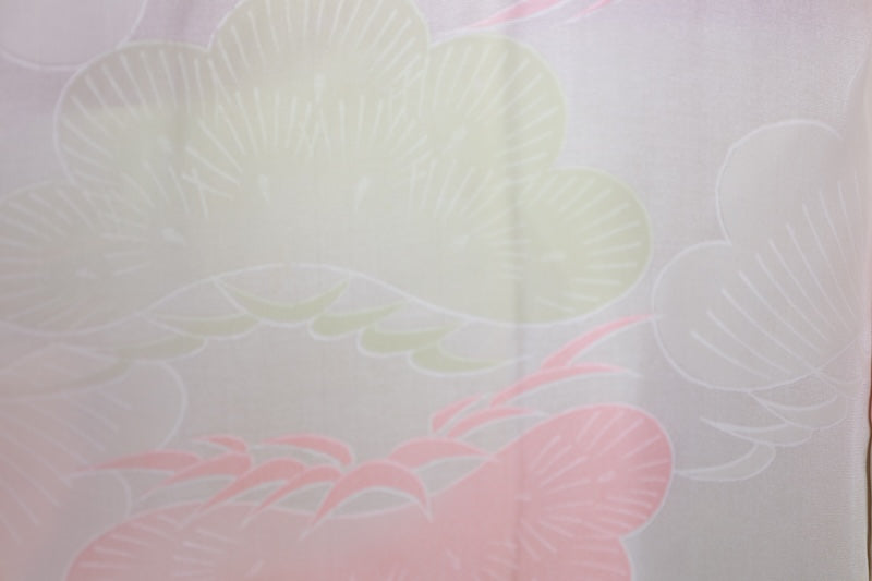 Haori jacket Madder red, white flower /R589