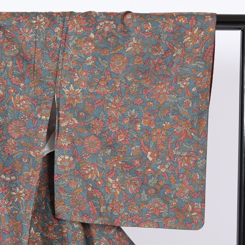 kimono  (Tsumugi) M-size 100% silk  / C7