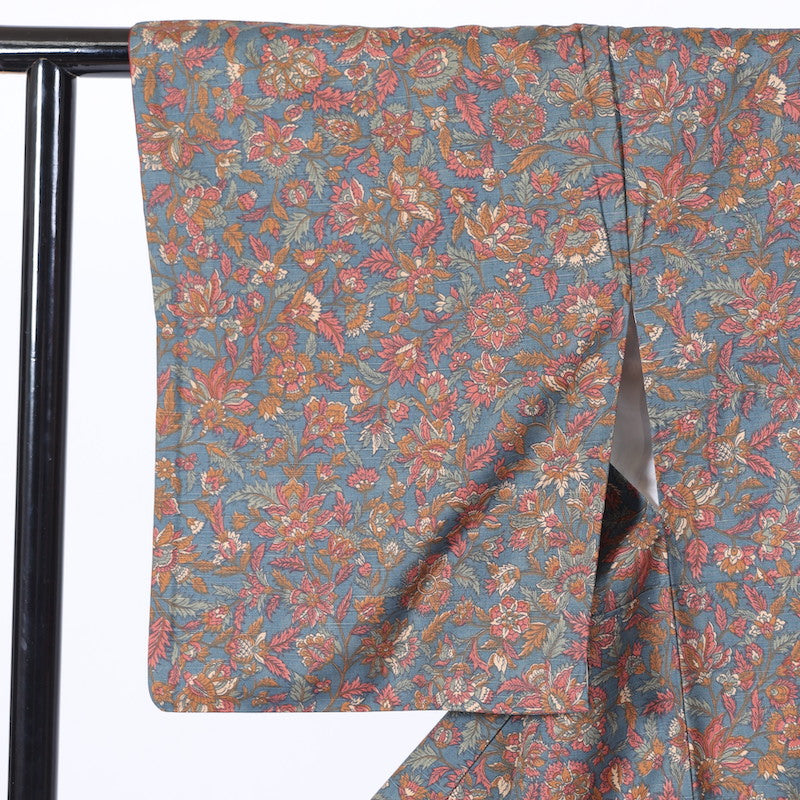 kimono  (Tsumugi) M-size 100% silk  / C7