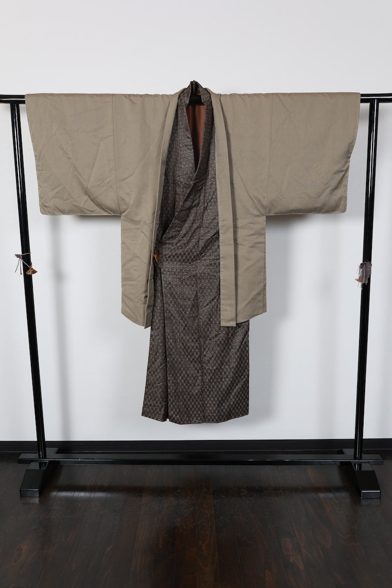 Men's kimono haori(jacket) Nagazyuban(underwere) 3-piece set New, unused item /R590