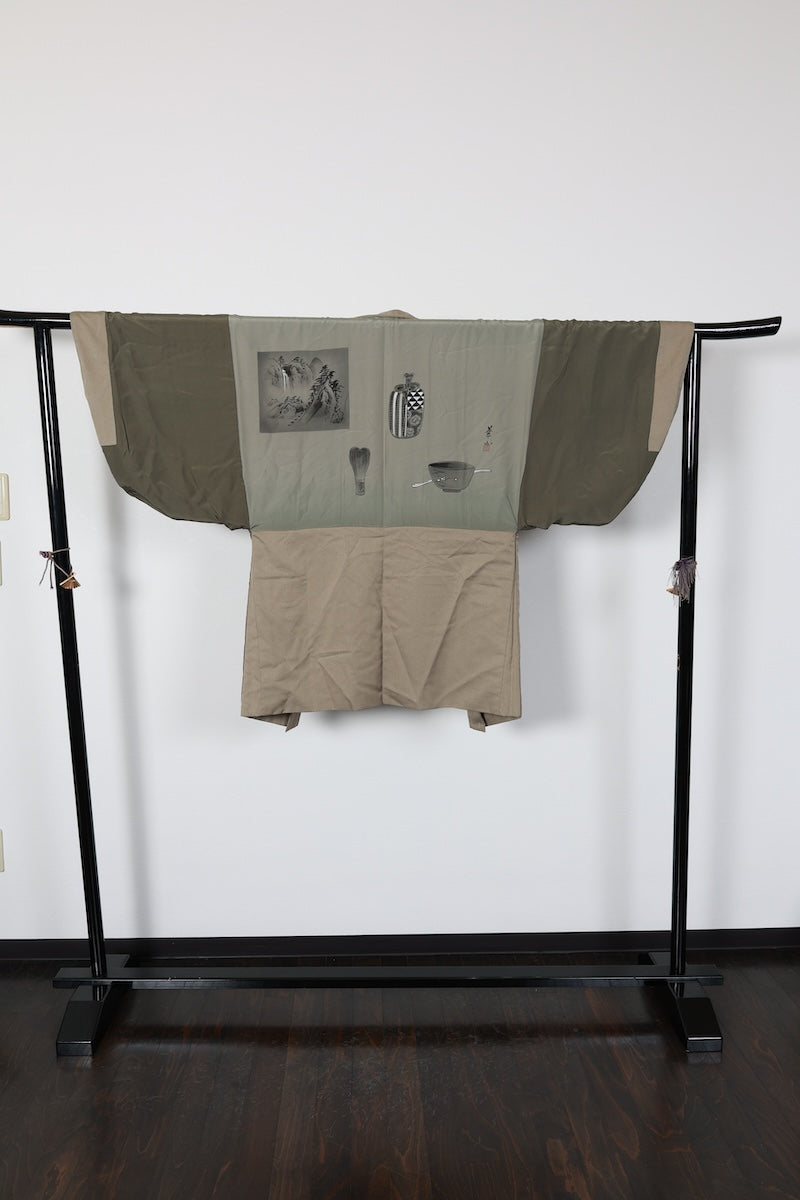 Men's kimono haori(jacket) Nagazyuban(underwere) 3-piece set New, unused item /R590