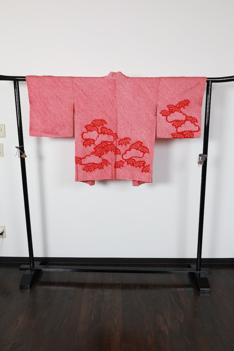 Haori jacket red white pre-owned /R595