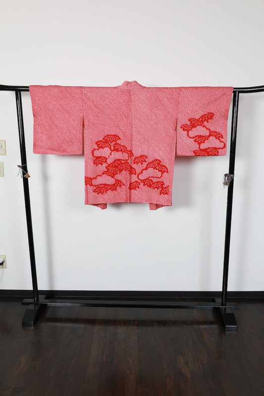Haori jacket red white pre-owned /R595
