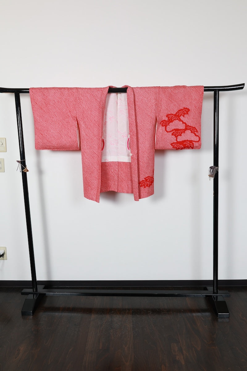 Haori jacket red white pre-owned /R595