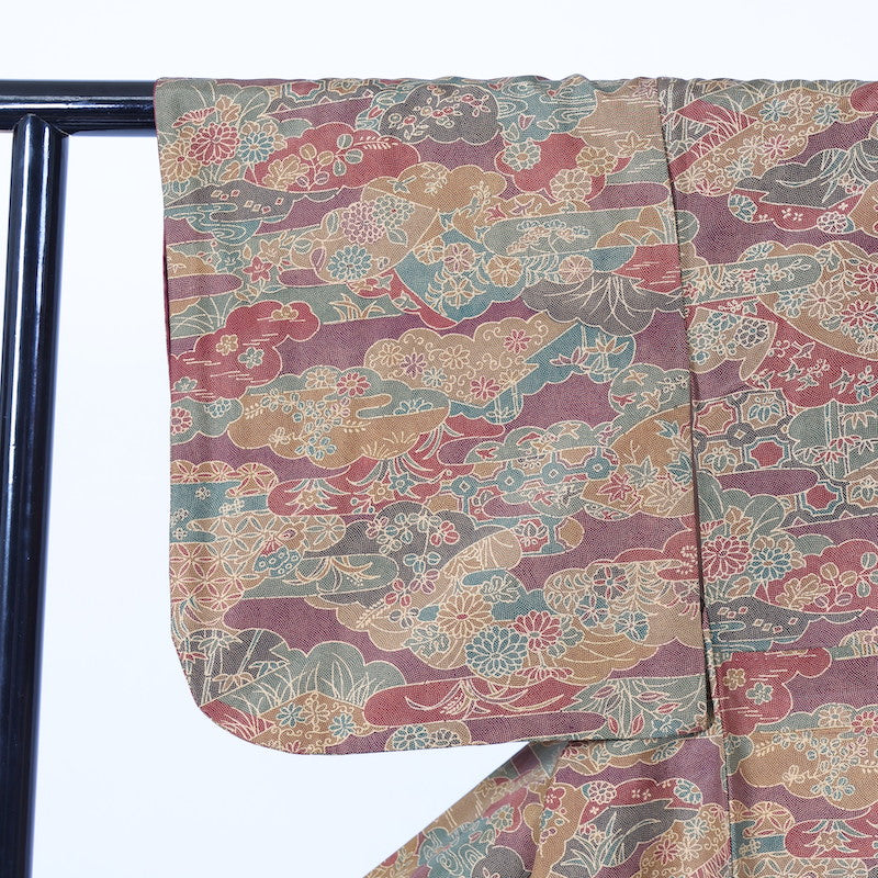 kimono  (Komon) M-size 100% silk  / C13