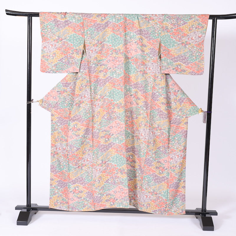 kimono  (Komon) M-size 100% silk  / C16