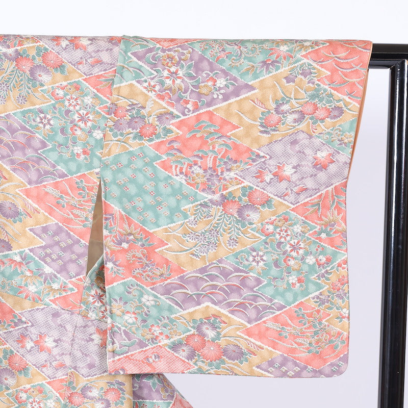 kimono  (Komon) M-size 100% silk  / C16