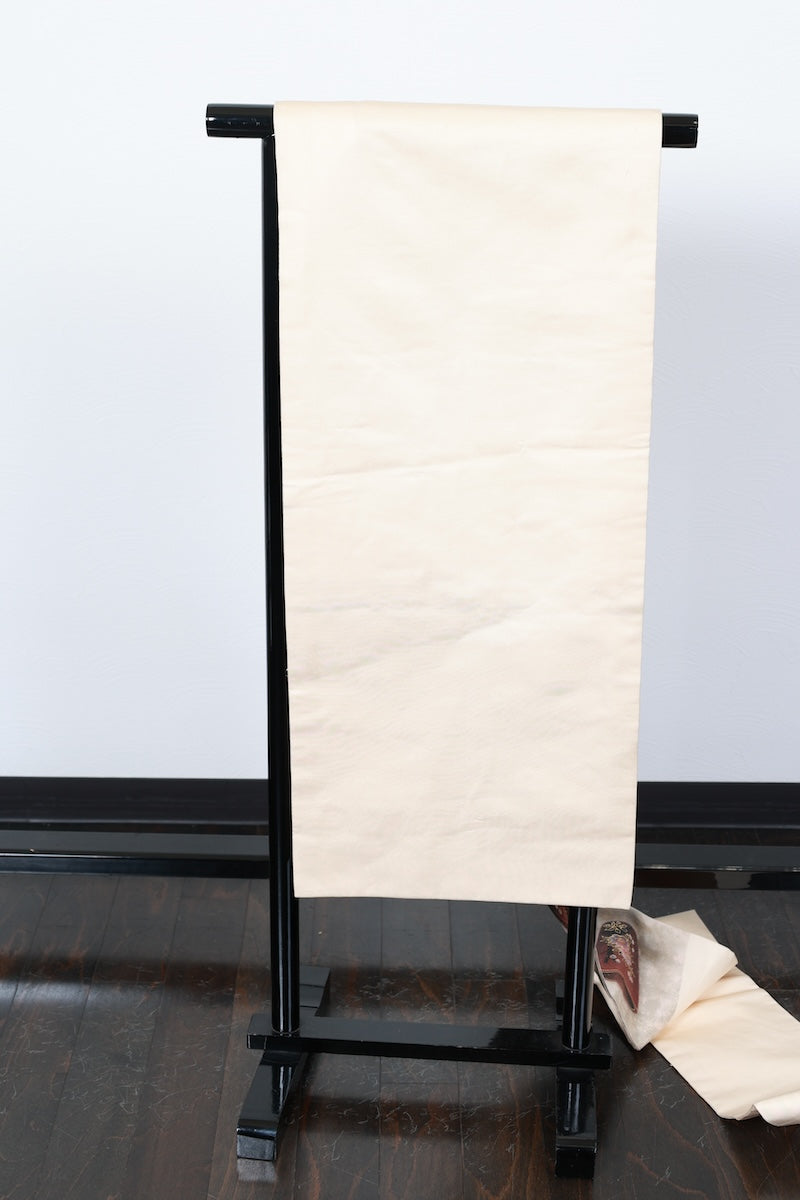 Nagoya obi sash belt beige flower /R591