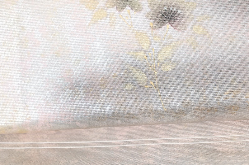 Nagoya obi sash belt beige flower /R591