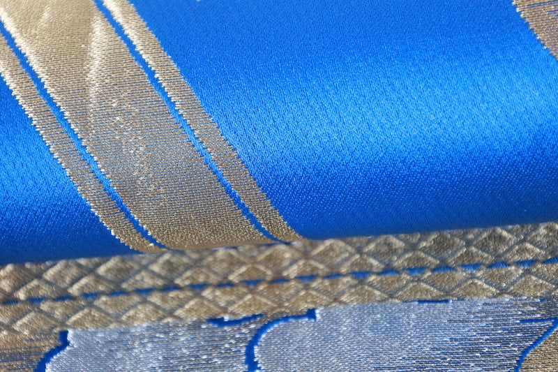 Maru obi sash belt blue /R603