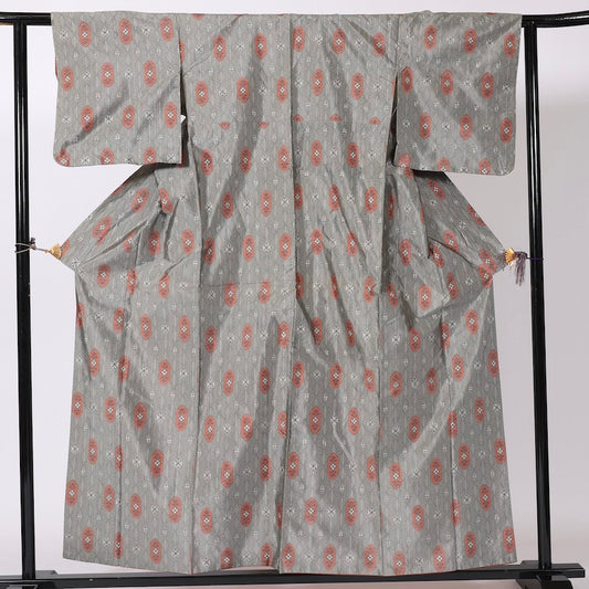 kimono  (Tsumugi) L-size 100% silk  / C21