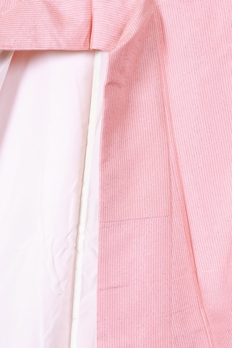 Tsumugi kimono Cherry blossom pink Hand-woven New, unused item /R611