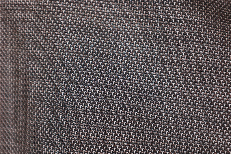 Tsumugi kimono Indigo brown shade flower pre-owned /R608