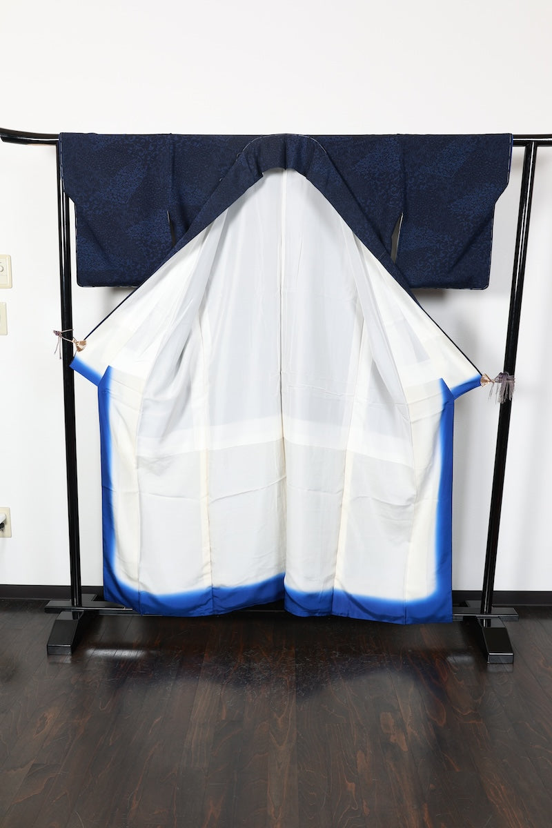 Komon kimono indigo New, unused item /R607