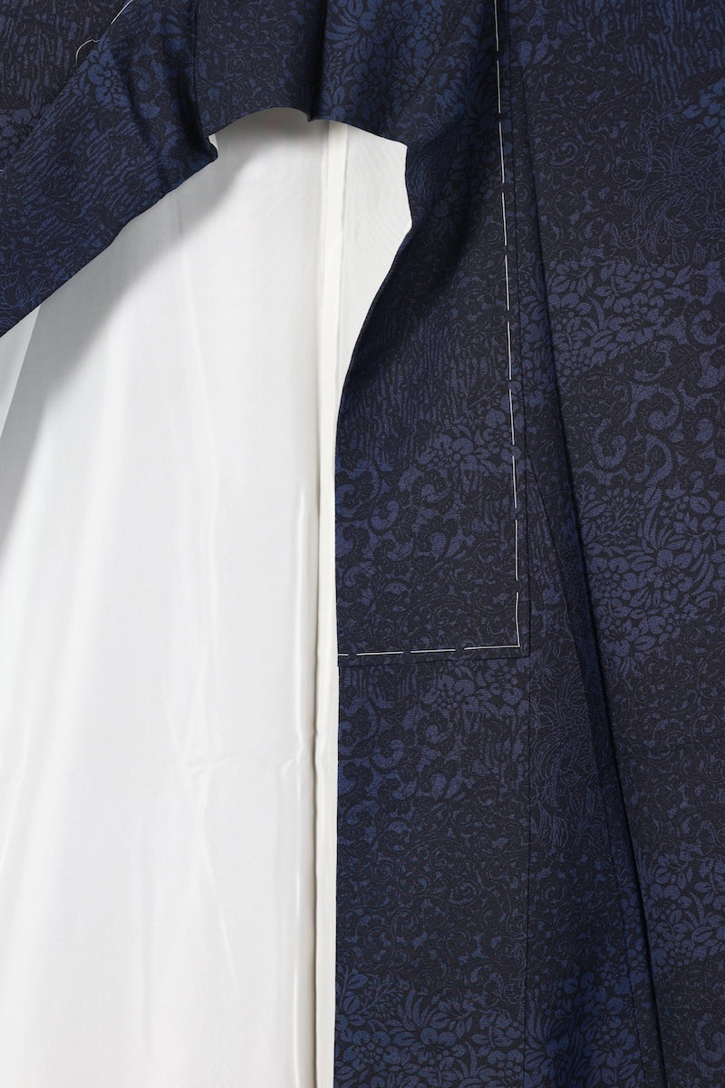 Komon kimono indigo New, unused item /R607