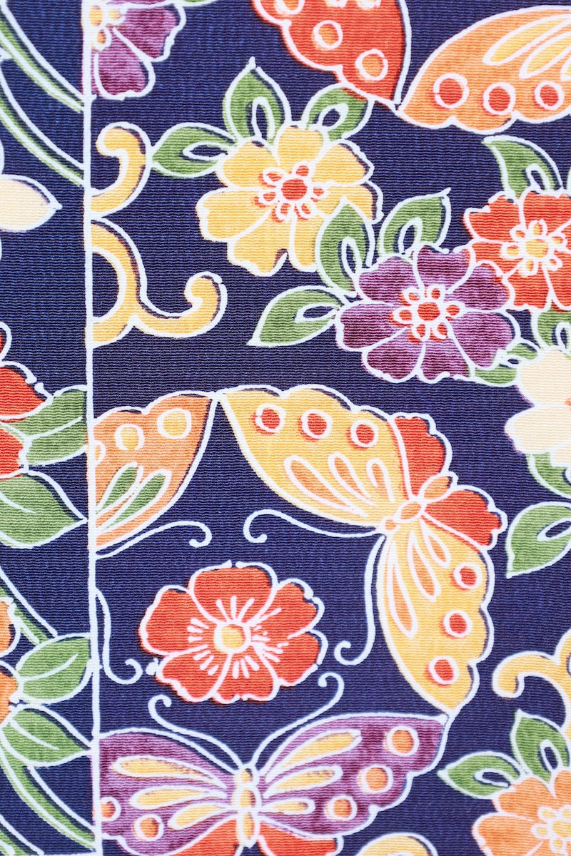 Kids girl Japanese kimono used <Yotsumi>  silk 100% /B48