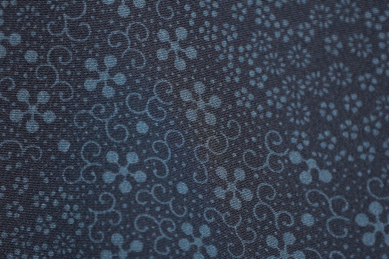 Tsukesage kimono indigo flower pre-owned /R605