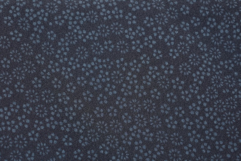 Tsukesage kimono indigo flower pre-owned /R605