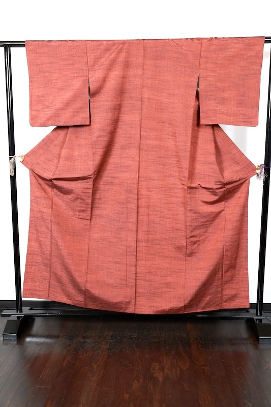 Japanese kimono used <Tsumugi> Msize  silk 100% /T113