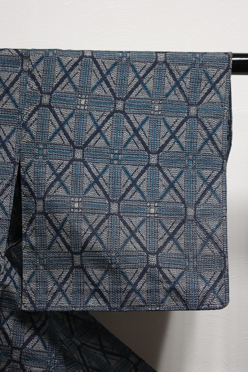 Tsumugi kimono indigo /R571