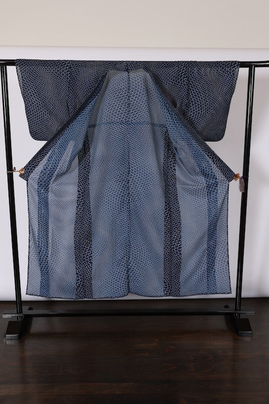 Japanese kimono used(komon) polyester /A447