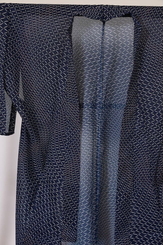 Japanese kimono used(komon) polyester /A447