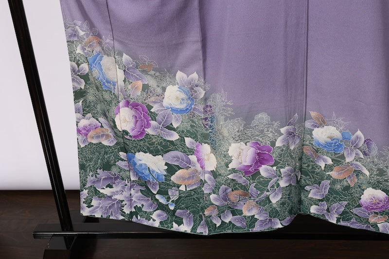 Japanease kimono  used(Houmongi) L-size 100% silk /A497