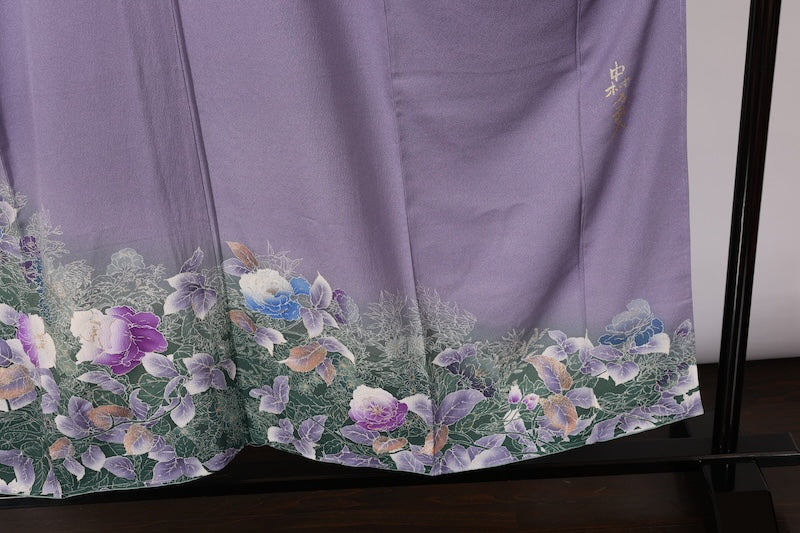 Japanease kimono  used(Houmongi) L-size 100% silk /A497