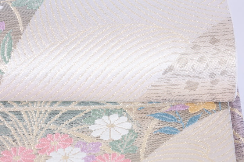 Japanese used sash belt (Fukuro-obi) 100% silk  /B1171