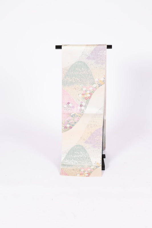 Japanese used sash belt (Fukuro-obi) 100% silk  /B1171