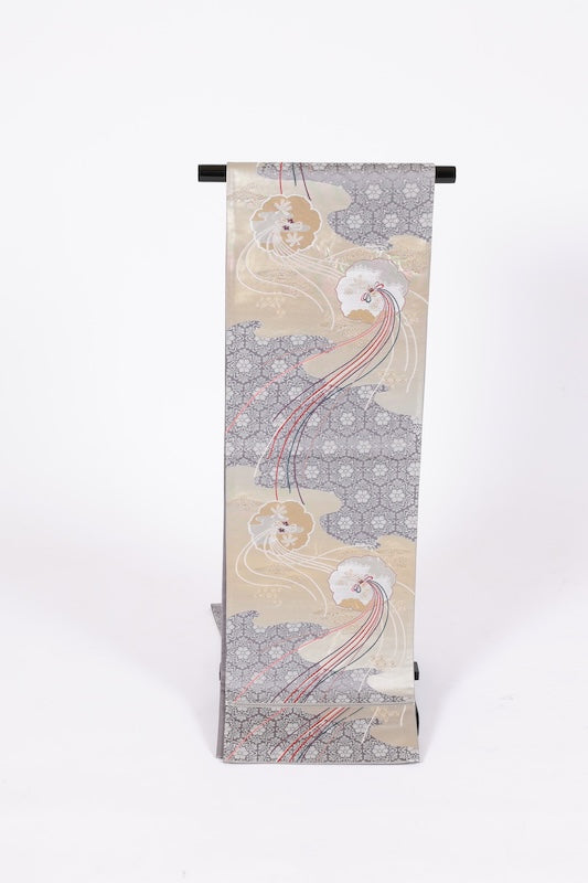 Japanese used sash belt (Fukuro-obi) 100% silk  /B1170