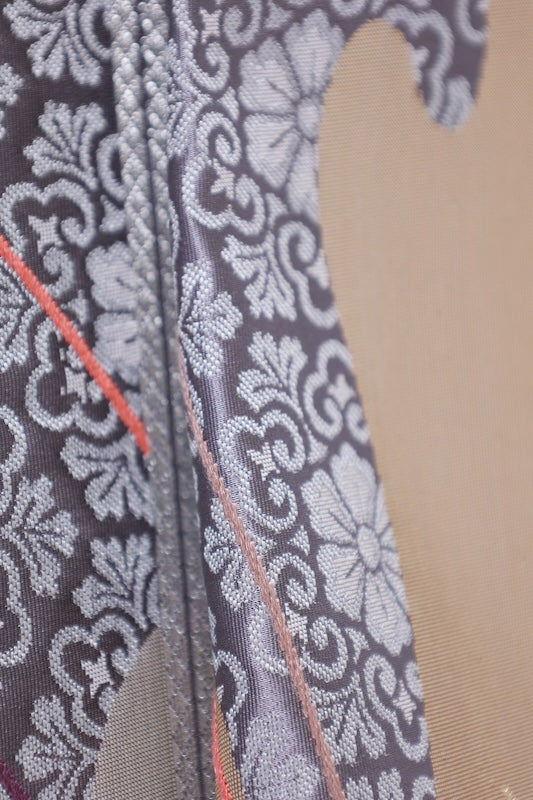 Japanese used sash belt (Fukuro-obi) 100% silk  /B1170