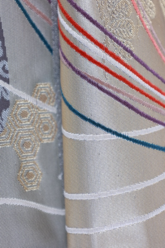 Japanese used sash belt (Fukuro-obi) 100% silk  /B1170