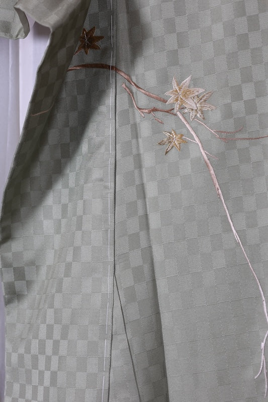 Japanease kimono  used(Houmongi) M-size 100% silk /A498