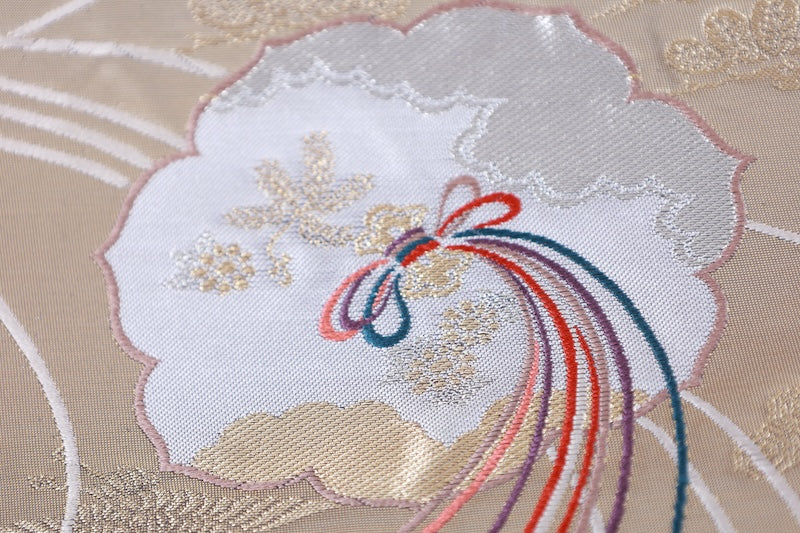 Japanese used sash belt (Fukuro-obi) 100% silk  /B1170