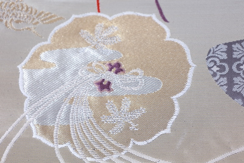 Japanese used sash belt (Fukuro-obi) 100% silk  /B1170