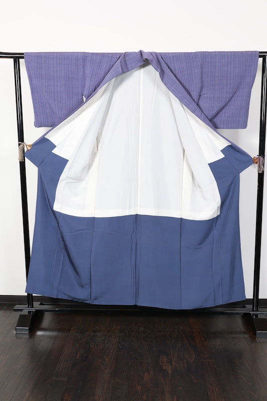 Japanese kimono used <Tsumugi> Msize  silk 100% /T115