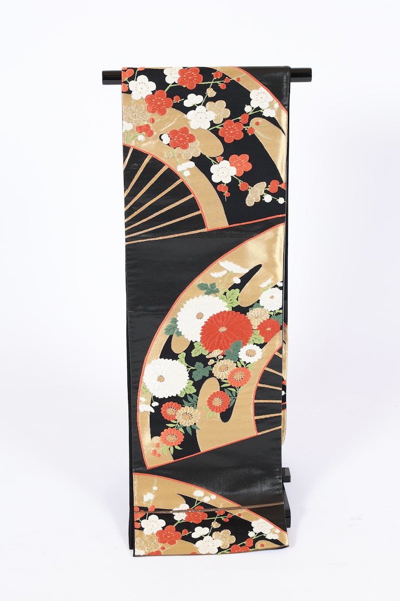 Japanese used sash belt (Fukuro-obi) 100% silk  /B1169