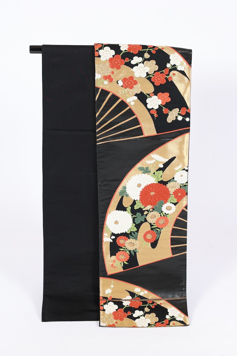 Japanese used sash belt (Fukuro-obi) 100% silk  /B1169