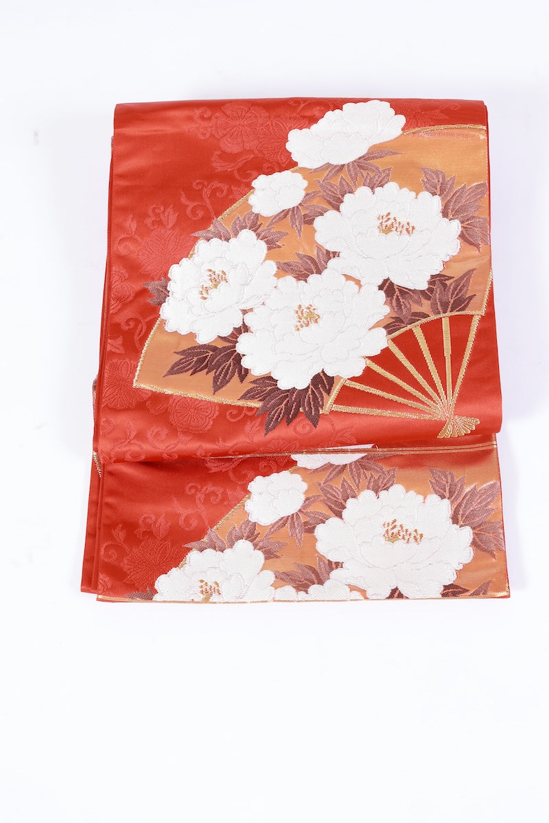 Japanese used sash belt (Fukuro-obi) 100% silk  /B1168