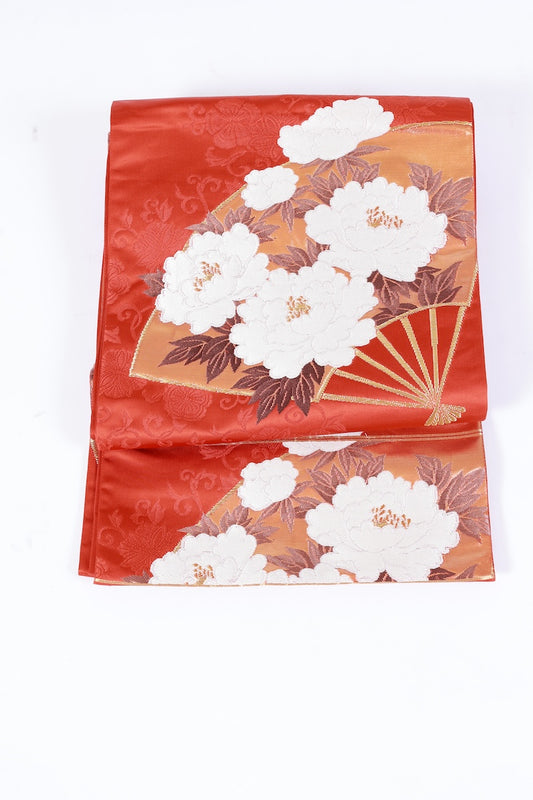 Japanese used sash belt (Fukuro-obi) 100% silk  /B1168