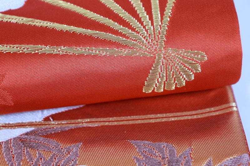 Japanese used sash belt (Fukuro-obi) 100% silk  /B1168