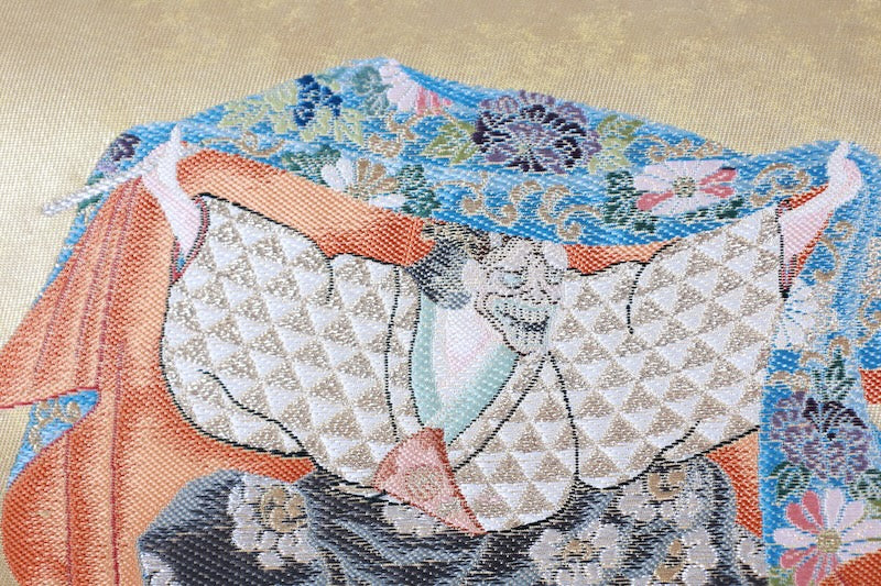 Japanese used sash belt (Fukuro-obi) 100% silk  /B1167