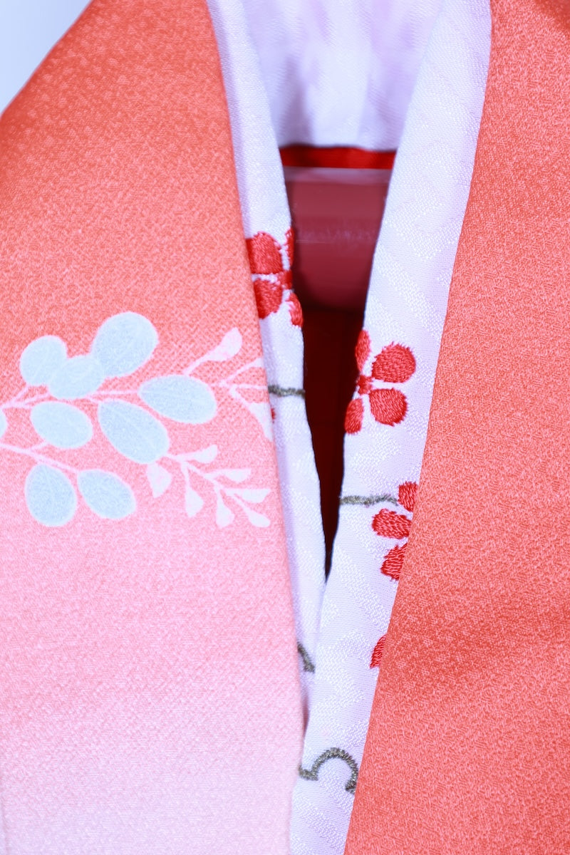 Kids girl Japanese kimono used <Yotsumi>  silk 100% /B45
