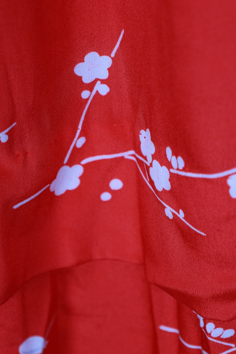 Kids girl Japanese kimono used <Yotsumi>  silk 100% /B45